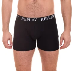 Unterwäsche|Boxershorts*REPLAY 3er Pack Herren Retro Boxershorts Baumwoll-Unterwäsche I101102-002 N011 Schwarz