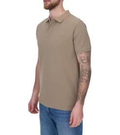 Hemden & Poloshirts*SANTINO 2er Pack Max Herren schlichtes Polo-Shirt Baumwoll-Shirt Sparpack Kurzarm-Shirt Hellbraun