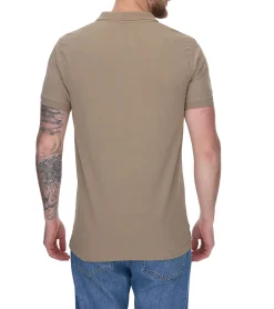 Hemden & Poloshirts*SANTINO 2er Pack Max Herren schlichtes Polo-Shirt Baumwoll-Shirt Sparpack Kurzarm-Shirt Hellbraun