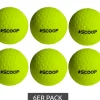Sportausrüstung|Ballsport*SCOOP 6er Pack X-Treme Hockey Street-Balls mit Dimple-Design Hockeyball Sport-Ausrüstung NI266446 Neon-Gelb