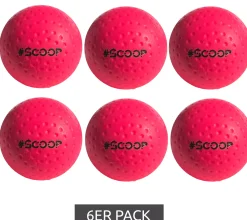 Sportausrüstung|Ballsport*SCOOP 6er Pack X-Treme Hockey Street-Balls mit Dimple-Design Hockeyball Sport-Ausrüstung NL266443 Rosa