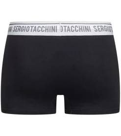 Unterwäsche|Boxershorts*Sergio Tacchini 20er Pack Herren Boxershorts mit zweifarbigen Bund und weißen Schriftzug Baumwoll-Unterhose 160gsm 23.0000.974 Schwarz/Weiß, Schwarz/Grau oder Schwarz