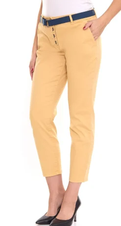 Hosen & Jeans*Tom Tailor 2er Pack Damen Chino-Hose stylische Alltags-Hose mit Gürtel 46246404 Beige
