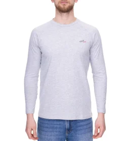 Nachtwäsche & Bademode*TRUE style 6er Pack Herren Pyjama-Shirt Baumwoll-Pullover Schlaf-Shirt Oeko-Tex zertifiziert - Standard 100 Rundhals-Pullover 7753437 Hellgrau