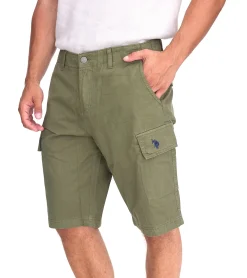 Shorts & Bermudas*U.S. POLO ASSN. 2er Pack Herren Freizeit-Cargo Shorts leichte Freizeit-Shorts mit U.S. Polo Stickerei kurze Hose 143 68147 52661 in Khaki, Blau, Beige oder Grau