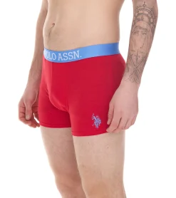 Unterwäsche|Boxershorts*U.S. POLO ASSN. 2er Pack Herren Boxershorts atmungsaktive Baumwoll-Unterhose Unterwäsche 011601_US16133_02 Schwarz oder Blau/Rot