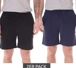 Shorts & Bermudas*U.S. POLO ASSN. 2er Pack Herren Freizeit- & Sport-Shorts leichte Fitness-Short mit U.S. Polo Stickerei kurze Hose US16738 Schwarz/Rot oder Dunkelblau/Rot