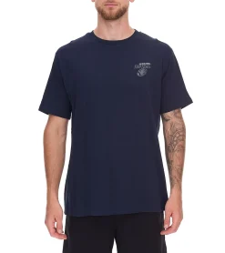 T-Shirts & Tank Tops*U.S. SPORT AMERICA 2er Pack Herren T-Shirt Basic Baumwoll-Shirt Rundhals-Shirt Kurzarm Blau/Schwarz