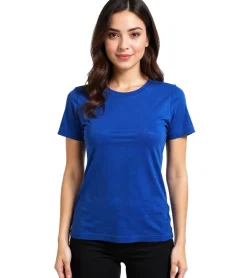 Tops & T-Shirts*AjC 2er Set Damen T-Shirt Rundhals-Shirt Baumwoll-Shirt Kurzarm-Shirt 97804453 Blau/Grün