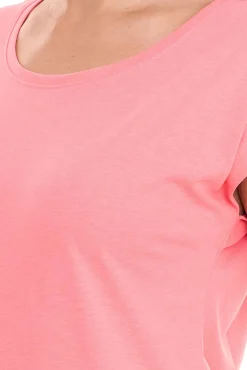 Tops & T-Shirts*AjC 2er Set Damen T-Shirt Rundhals-Shirt Baumwoll-Shirt Kurzarm-Shirt 71333114 Grau/Rosa