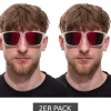 Sonnenbrillen*adidas 2er Sparpack Sport Herren Sonnen-Brille mit rot/orangenen Gläsern und transparenten Bügeln Lauf-Brille SP0008 6126G Transparent