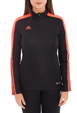 Sportoberbekleidung|Fitnessmode & Jogginghosen*adidas 2er Sparpack Tiro LS Damen Trainings-Sweatshirt mit AEROREADY Technologie Half-Zip Sweatshirt HU0319 Schwarz