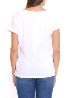 Tops & T-Shirts*AjC 2er Sparpack Damen T-Shirt mit verschiedenen Prints kurzärmliges Sommer-Shirt Baumwolle Mint, Rosa oder Weiß