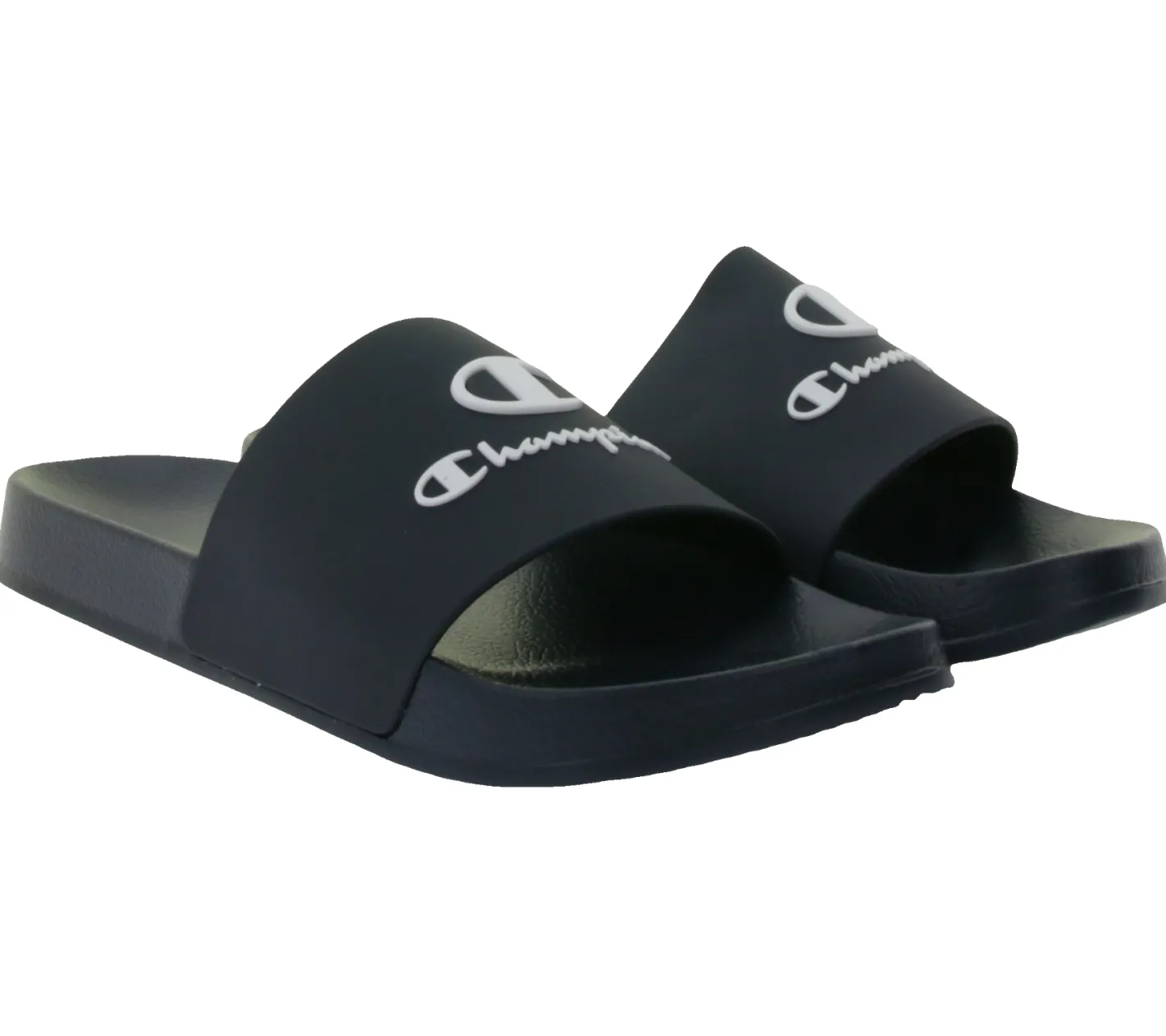 Zehentrenner & Sandalen|Pantoffeln & Hausschuhe*Champion 3er Sparpack Kos Damen und Herren Bade-Schuhe Badelatschen Sommer-Schuhe Schlupf-Schuhe S22175 Schwarz oder Blau