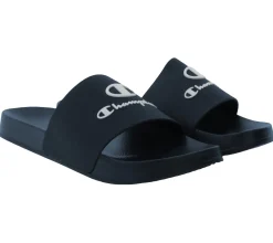 Zehentrenner & Sandalen|Pantoffeln & Hausschuhe*Champion 3er Sparpack Kos Damen und Herren Bade-Schuhe Badelatschen Sommer-Schuhe Schlupf-Schuhe S22175 Schwarz oder Blau