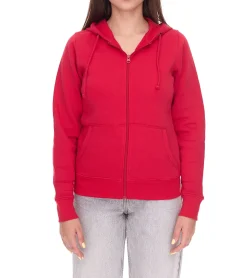 Große Größen|Sweater & Pullover*Elevate 2er Sparpack Theron Damen Sweat-Jacke mit 240 g/m2 Baumwoll-Sweater Kapuzen-Pullover Hoodie 3823025 Rot