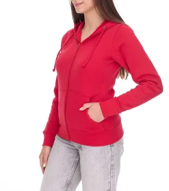 Große Größen|Sweater & Pullover*Elevate 2er Sparpack Theron Damen Sweat-Jacke mit 240 g/m2 Baumwoll-Sweater Kapuzen-Pullover Hoodie 3823025 Rot