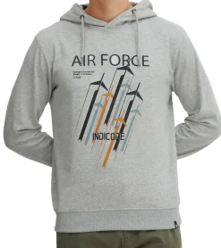 Pullover & Sweater*INDICODE 2er Sparpack Forzo Herren Baumwoll-Hoodie nachhaltiger Kapuzen-Sweater mit großem Frontprint 55-581MM in Grau, Navy oder Schwarz