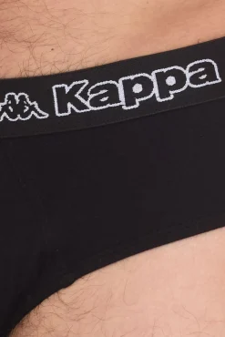 Unterwäsche|Boxershorts*Kappa 6er Sparpack Herren Slip mit Baumwoll-Stretch Unterwäsche mit Logobund Unterhose 711167 Schwarz, Blau oder Grau