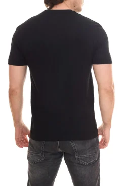 T-Shirts & Tank Tops*Kappa 4er Sparpack Herren Baumwoll-Shirt Rundhals-Shirt mit großem Logo-Patch Kurzarm-Shirt Blau, Schwarz oder Weiß