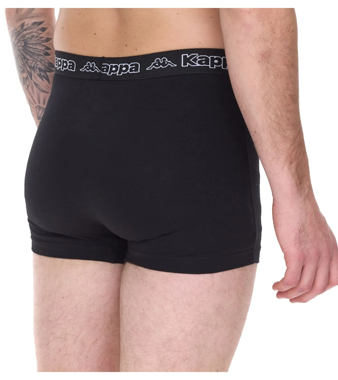 Unterwäsche|Boxershorts*Kappa 6er Sparpack Herren Boxershorts mit Marken Schriftzug und Logo Unterhose 351K1JW Schwarz/Lime oder Schwarz/Violett