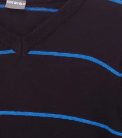 Pullover & Sweater*KIDSWORLD 3er Sparpack Pullover weicher Kinder Strick-Pulli mit Streifen 24014735 Schwarz/Blau
