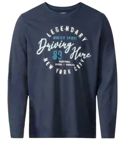 Nachtwäsche & Bademode*LIVERGY 2er Sparpack Herren Pyjama Top Nachtwäsche Oberteil Schlaf-Shirt 390208-2201 Blau, Navy oder Grau