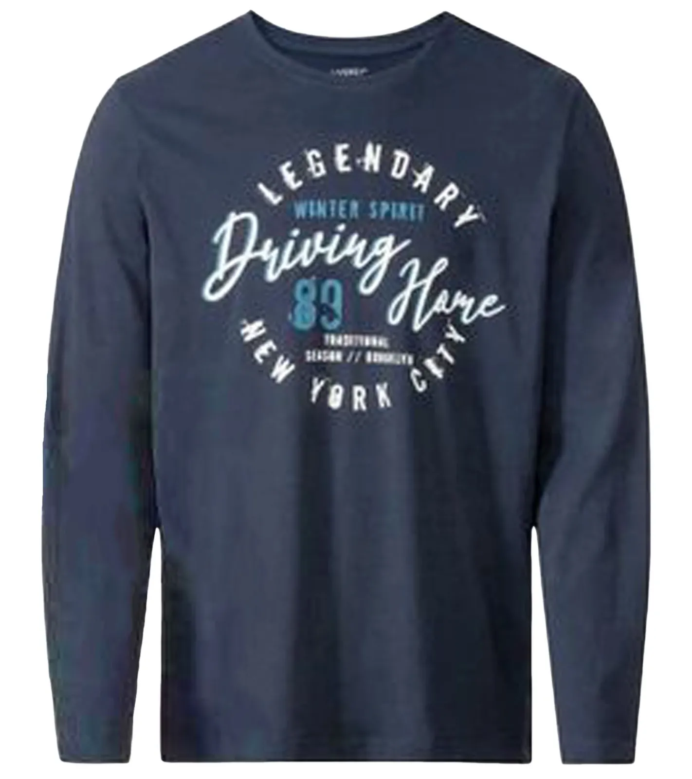 Nachtwäsche & Bademode*LIVERGY 2er Sparpack Herren Pyjama Top Nachtwäsche Oberteil Schlaf-Shirt 390208-2201 Blau, Navy oder Grau