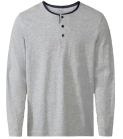 Nachtwäsche & Bademode*LIVERGY 2er Sparpack Herren Pyjama Top Nachtwäsche Oberteil Schlaf-Shirt 390208-2201 Blau, Navy oder Grau