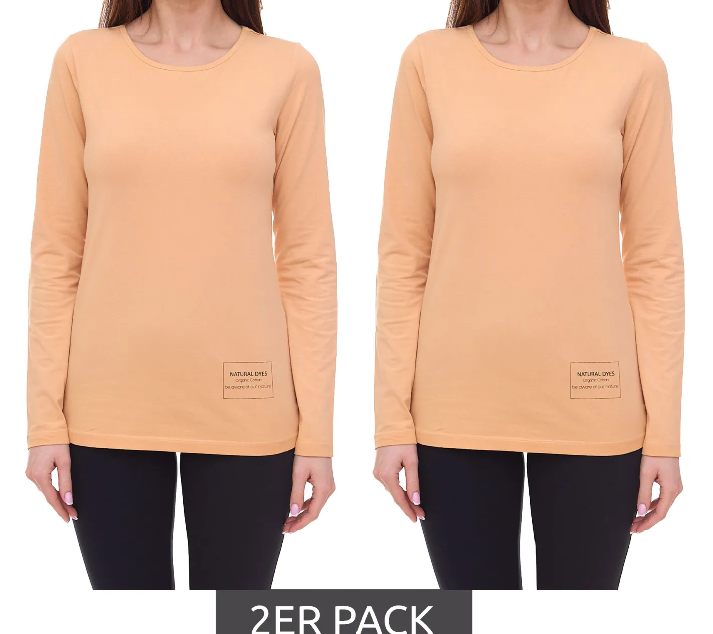 Tops & T-Shirts*OTTO 2er Sparpack products Langarm-Shirt nachhaltiges Damen Baumwoll-Shirt 25824245 Apricot