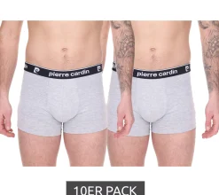 Unterwäsche|Boxershorts*Pierre Cardin 10er Sparpack Herren Baumwoll-Boxershorts Unterwäsche R808 6500 Grau