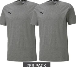 T-Shirts & Tank Tops*PUMA 2er Sparpack TeamGoal 23 Jungen & Mädchen Sport-Shirt Baumwoll-Shirt mit Logo-Patch T-Shirt 656709 33 Grau