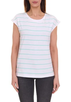 Tops & T-Shirts*Tamaris 2er Sparpack T-Shirt schickes Damen Sommer-Shirt mit Rundhalsausschnitt Baumwoll-Shirt 99612539 Weiß