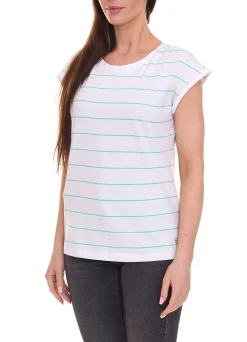 Tops & T-Shirts*Tamaris 2er Sparpack T-Shirt schickes Damen Sommer-Shirt mit Rundhalsausschnitt Baumwoll-Shirt 99612539 Weiß