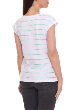 Tops & T-Shirts*Tamaris 2er Sparpack T-Shirt schickes Damen Sommer-Shirt mit Rundhalsausschnitt Baumwoll-Shirt 99612539 Weiß