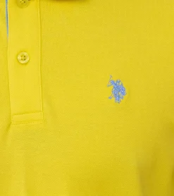 Hemden & Poloshirts*U.S. POLO ASSN. 2er Sparpack Herren Polo-Shirt Basic-Shirt Baumwoll-Shirt Kurzarm-Shirt 197 63899 52520 115 Gelb/Hellblau