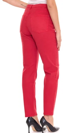 Hosen & Jeans*ESPRIT Damen Tapered-Jeans 5-Pocket Denim-Hose aus Bio-Baumwolle 010EE1B315 B02 610 Rot