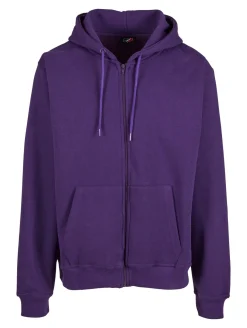 Große Größen|Pullover & Sweater*European League Of Football Blanko Zip Hoodies acai