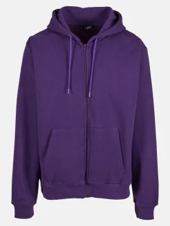 Große Größen|Pullover & Sweater*European League Of Football Blanko Zip Hoodies acai