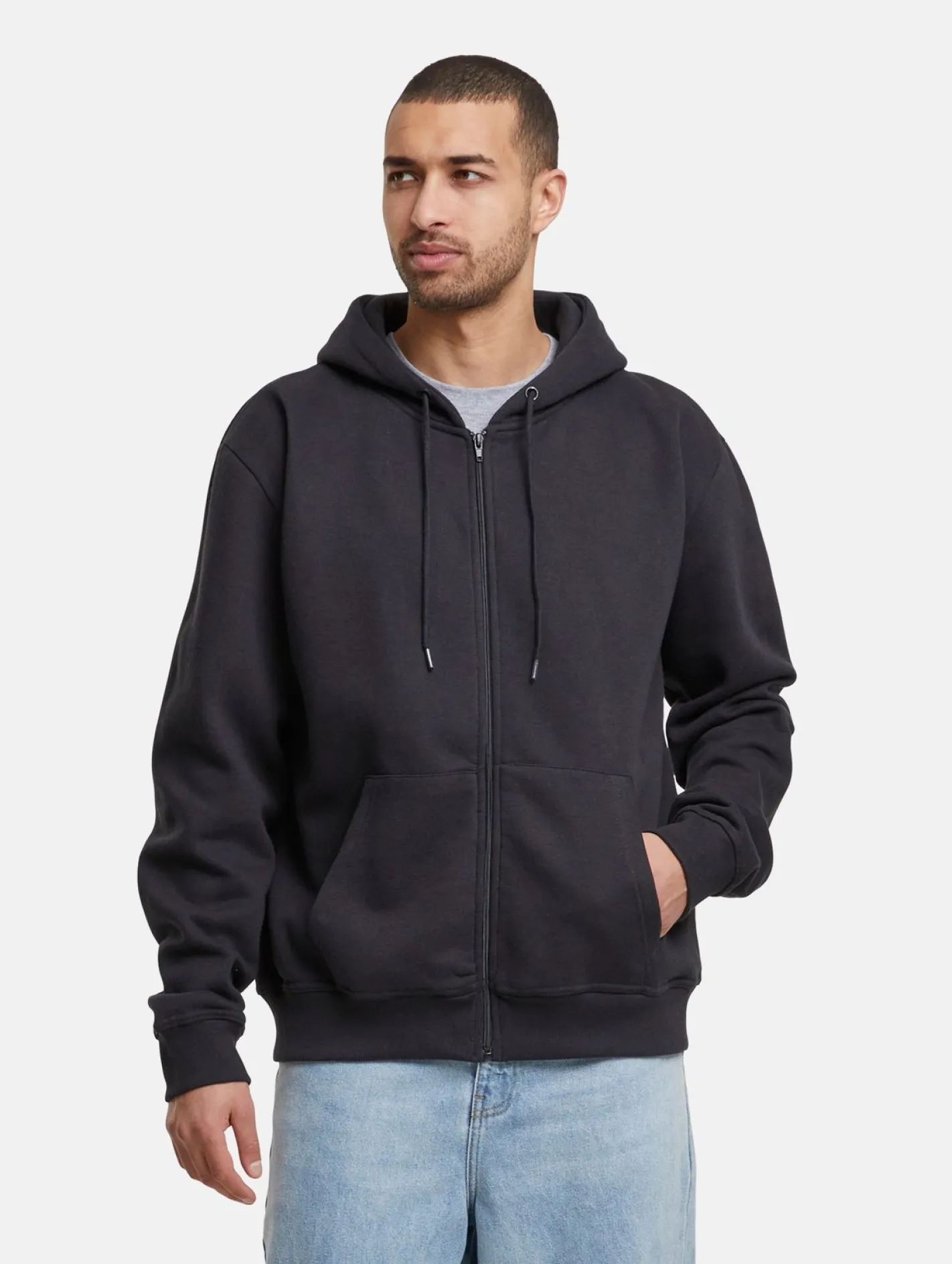 Pullover & Sweater*European League Of Football Blanko Zip Hoodies tiefschwarz