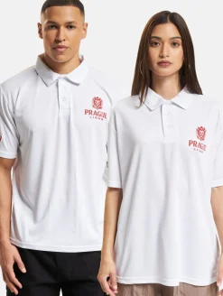 Poloshirts & Blusen|Hemden & Poloshirts*European League Of Football Prague Lions Poloshirts leuchtend weiß