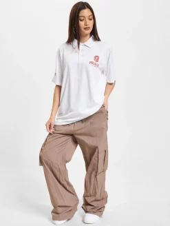 Poloshirts & Blusen|Hemden & Poloshirts*European League Of Football Prague Lions Poloshirts leuchtend weiß