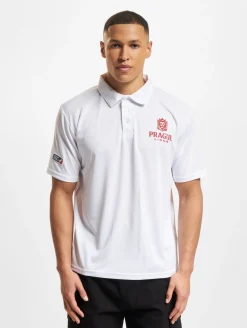 Poloshirts & Blusen|Hemden & Poloshirts*European League Of Football Prague Lions Poloshirts leuchtend weiß