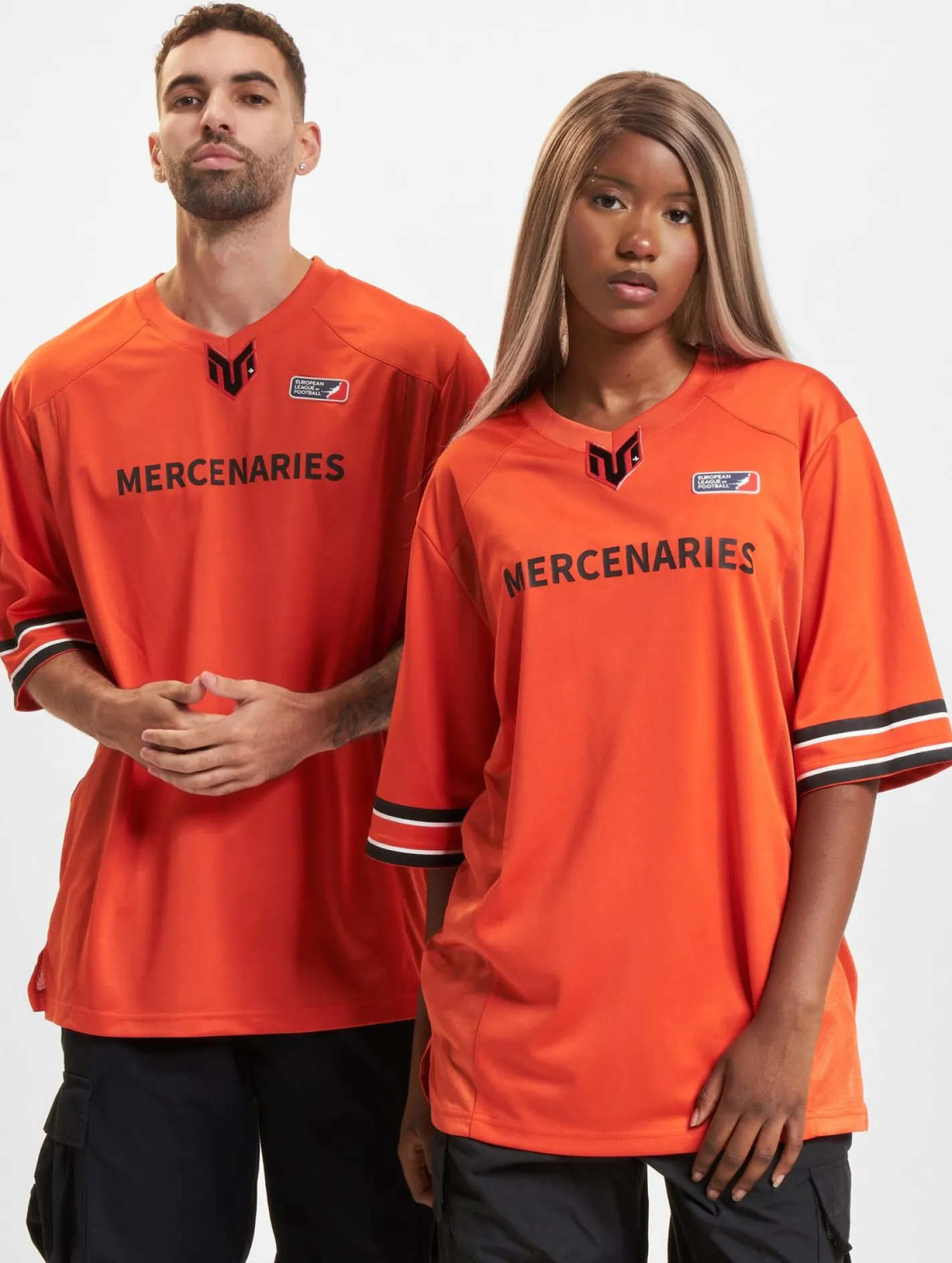 Tops & T-Shirts|T-Shirts & Tank Tops*European League Of Football Helvetic Mercenaries 3 Trikots rot