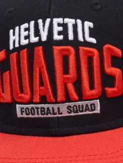 Caps & Mützen*European League Of Football Helvetic Guards Snapback Caps tiefschwarz/tomatenfarben