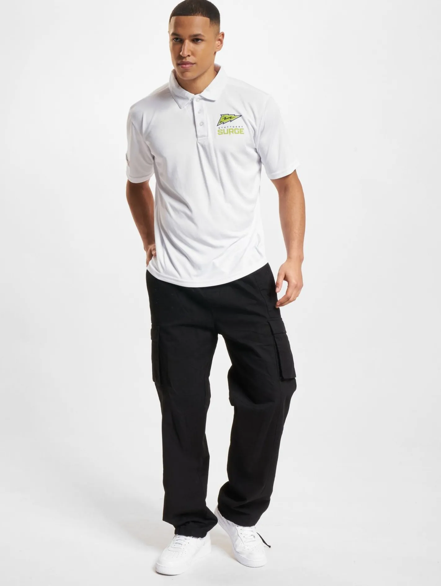 Poloshirts & Blusen|Hemden & Poloshirts*European League Of Football Stuttgart Surge PoloShirts leuchtend weiß