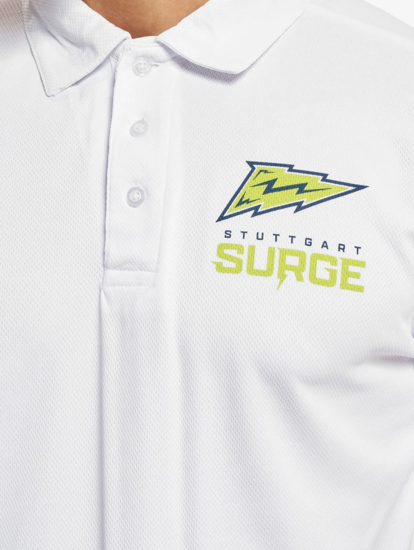 Poloshirts & Blusen|Hemden & Poloshirts*European League Of Football Stuttgart Surge PoloShirts leuchtend weiß