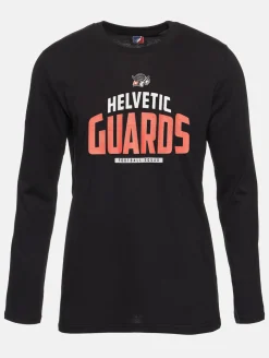 Große Größen|Sweater & Pullover*European League Of Football Helvetic Guards 1 Langarmshirt schwarz