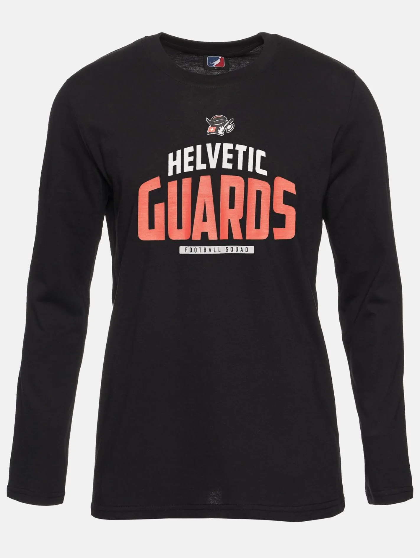 Große Größen|Sweater & Pullover*European League Of Football Helvetic Guards 1 Langarmshirt schwarz