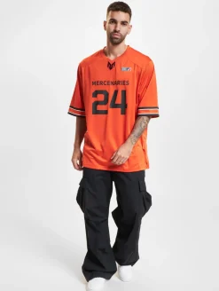 Große Größen|Tops & T-Shirts*European League Of Football Helvetic Mercenaries 2 Trikots rot